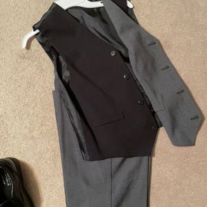 Chaps suit pants and reversible vest (black and grey). Size 12 boys.